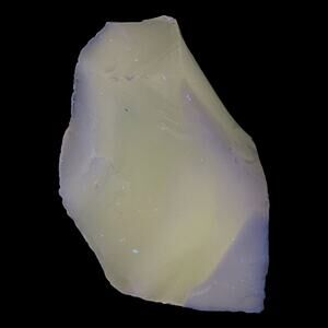 Clear White Infused‎ Art Glass Cullet Glowing Manganese Slag Glass #4GX55
